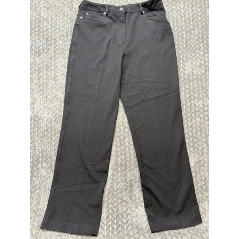 Rafaella Black Straight Leg Dress Pants Womens Size 8 Stretch Work Pants 0473
